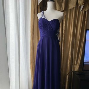 Blue beaded formal prom dress size 10